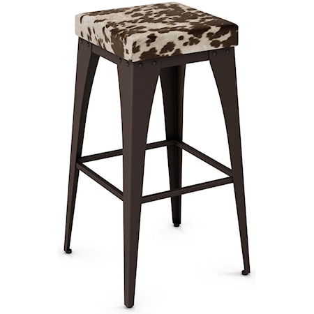 26" Upright Stool with Upholstered Seat